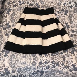 Black and White Flare Skirt